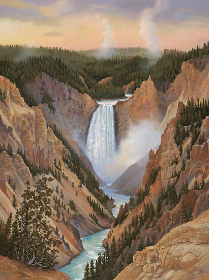 Yellowstone Falls - Poster-Signed