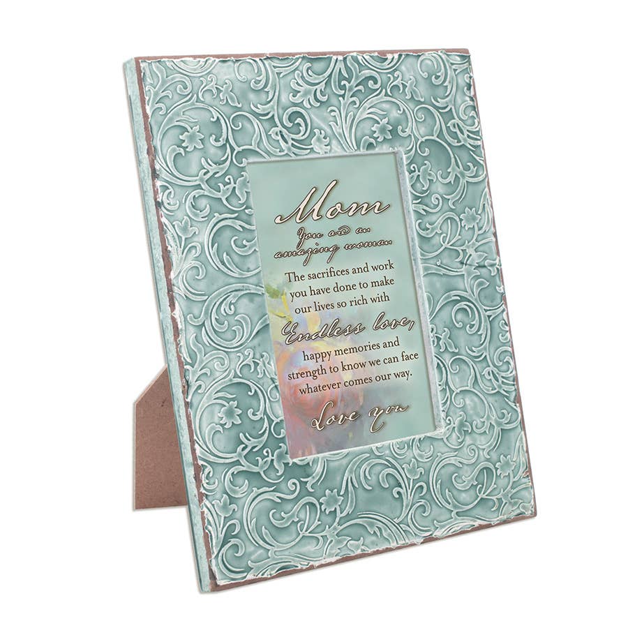 4 x 6 Embossed Teal Photo Frame