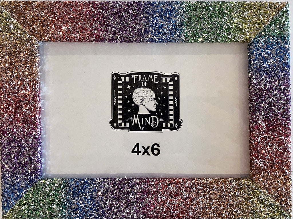 4x6 Glitter Rainbow Frame