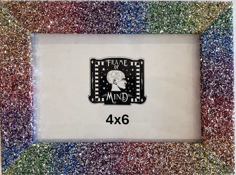 5x7 Glitter Rainbow Frame