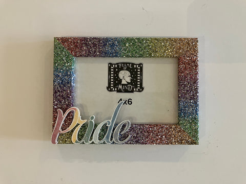 5x7 Pride Glitter Rainbow Frame