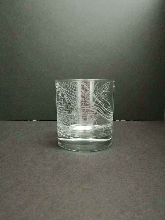 Missoula Map Whiskey Glass