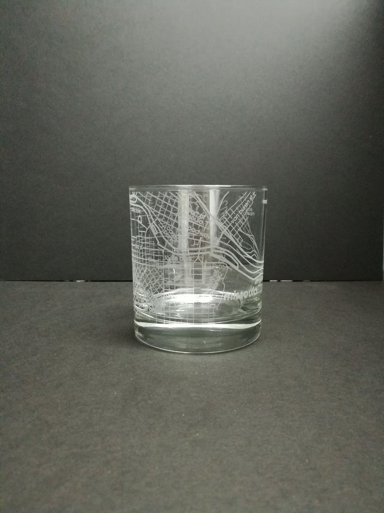 Missoula Map Whiskey Glass