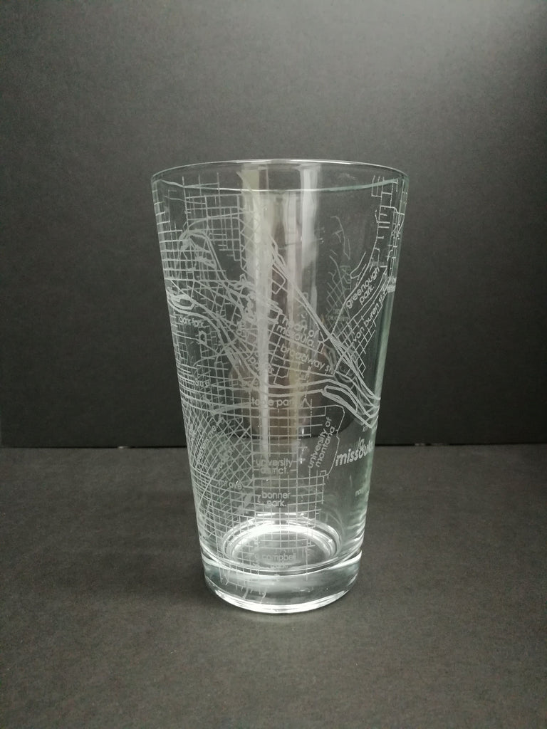 Missoula Map Pint Glass