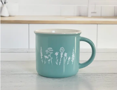 Wildflower Sketch Ceramic Coffee Mug
