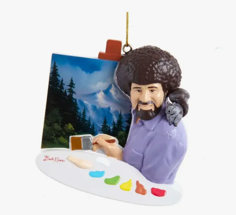 BOB ROSS PAINTING PERSONLZE ORNAMENT