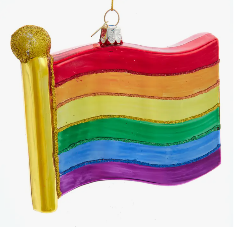 Glass Pride Flag Ornament