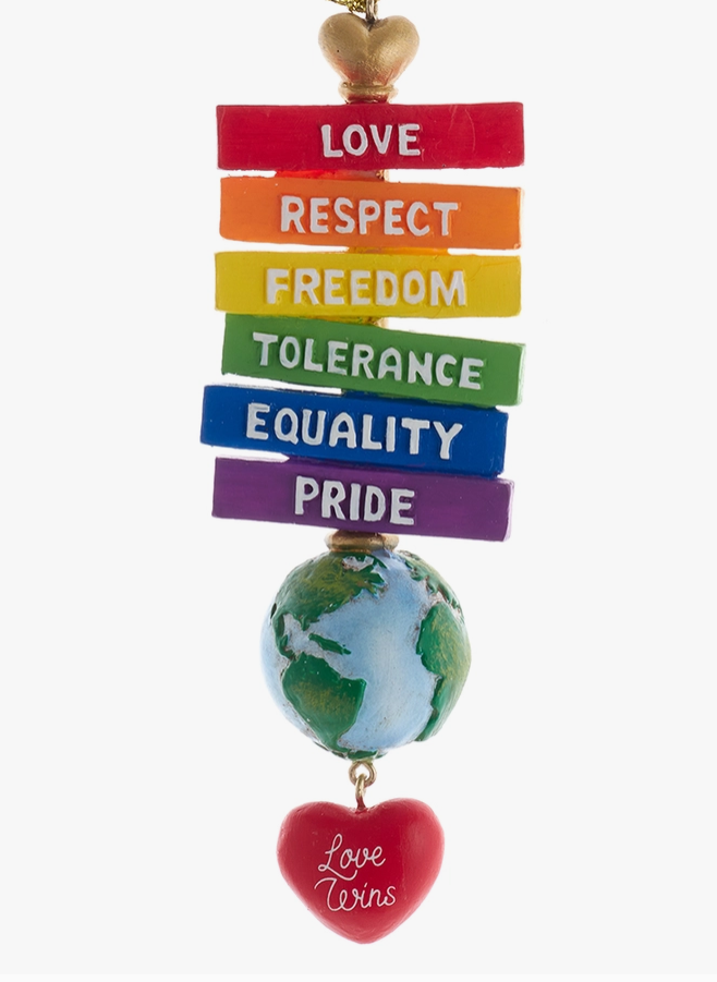 Resin Pride Sign Ornament