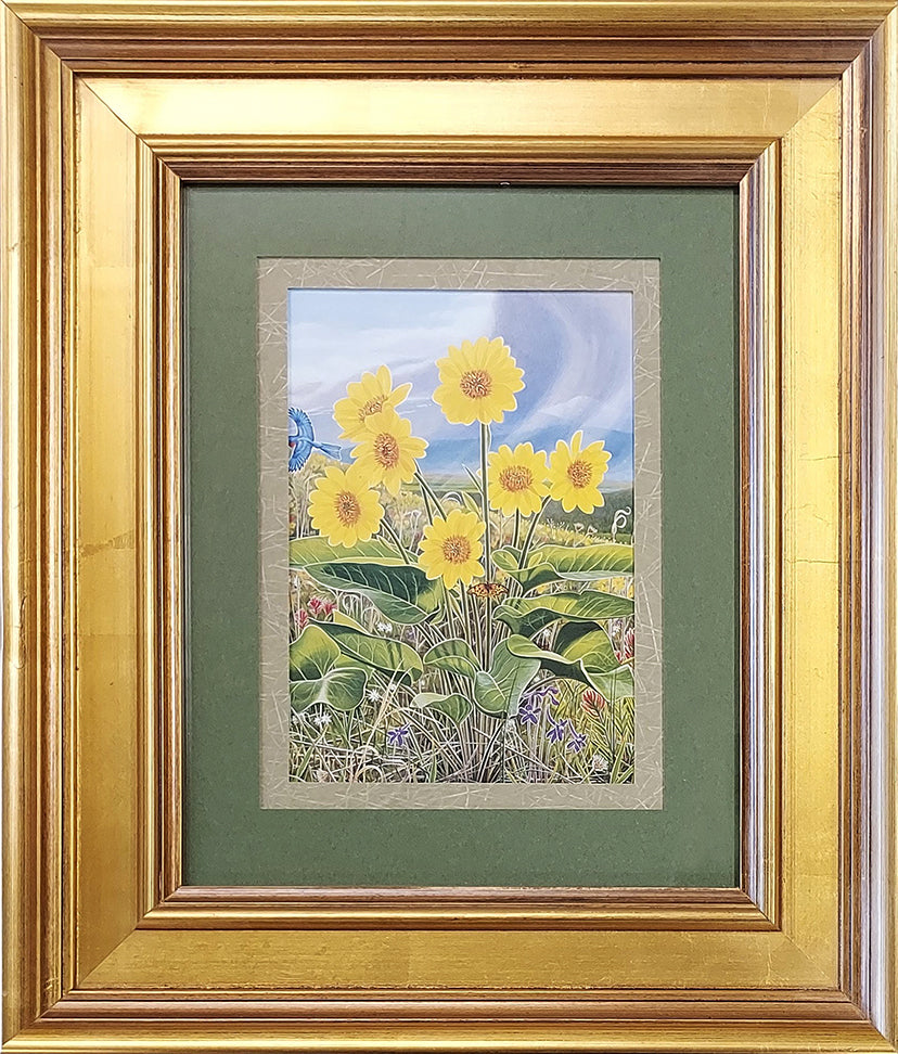 Framed Springtime on Mount Jumbo Notecard