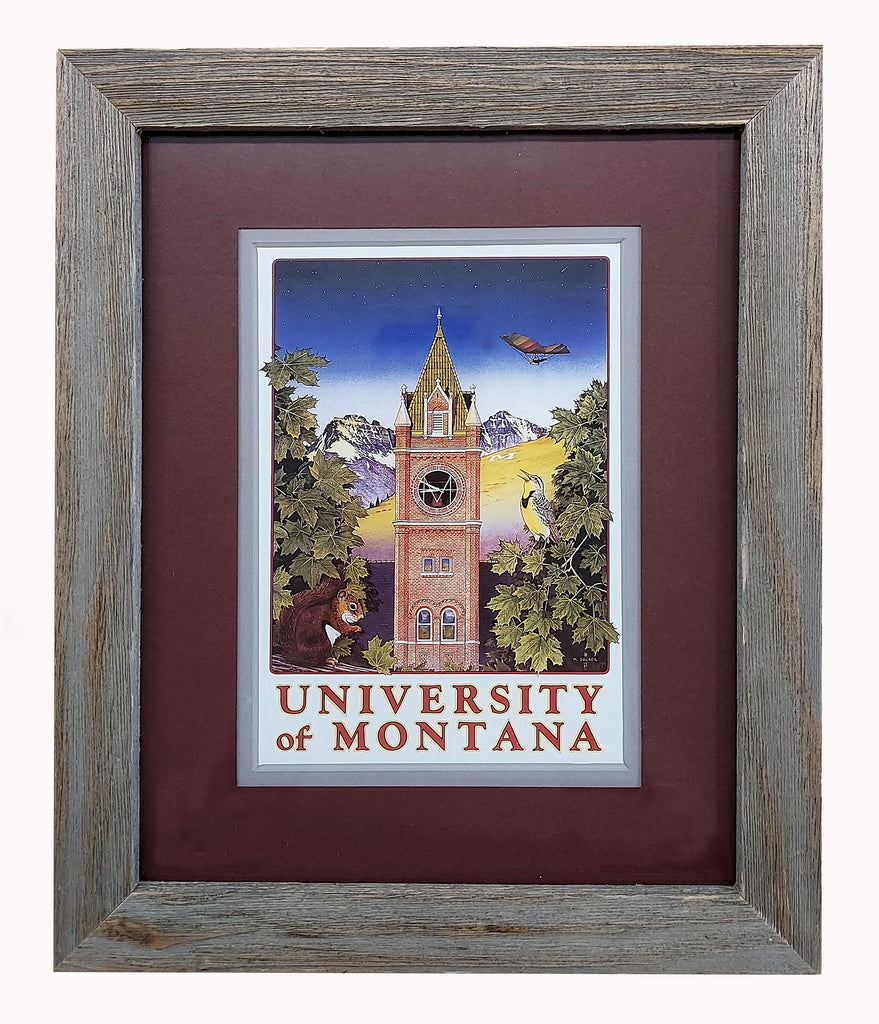 Framed University of Montana Note Card