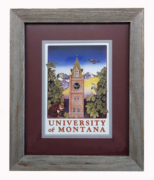 Framed University of Montana Note Card