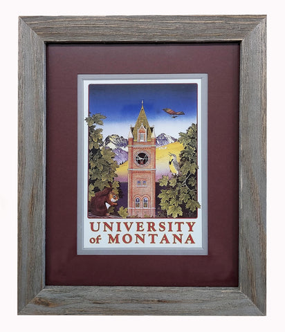 Framed University of Montana Note Card