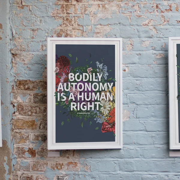 Bodily Autonomy Is A Human Right Poster -Pro-Choice Wall Art