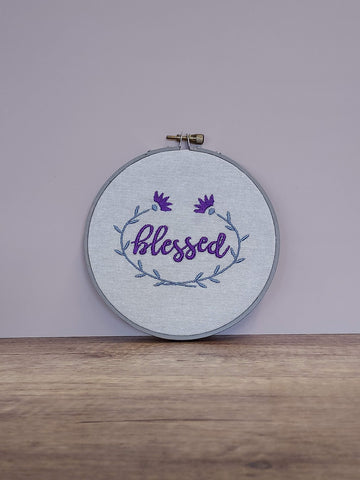 Blessed Embroidered Hoop Art