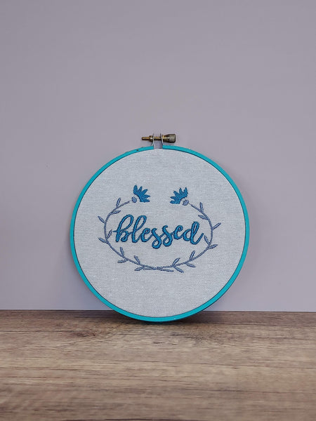 Blessed Embroidered Hoop Art