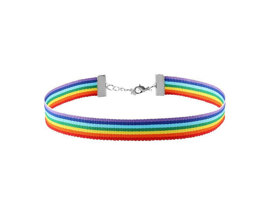 Rainbow Striped Choker