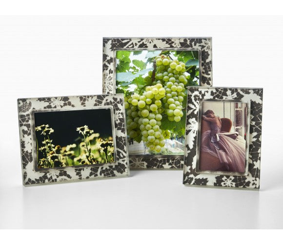 5 x 7 Chocolate and Silver Lace Photo Frame