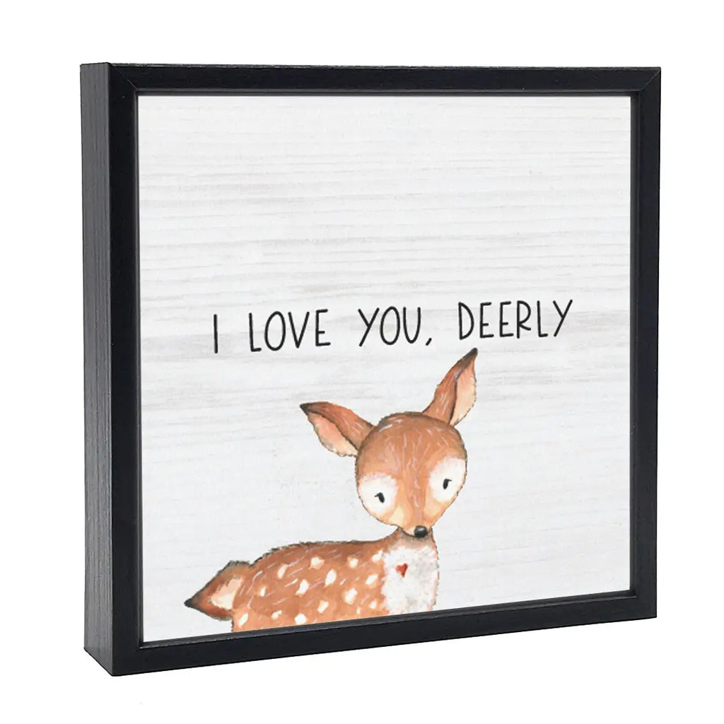 Love You Deerly Wood Sign