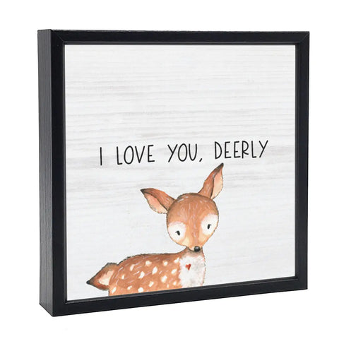 Love You Deerly Wood Sign