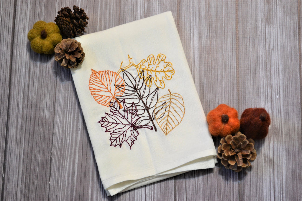 Fall Autumn Leaves Tea Towel