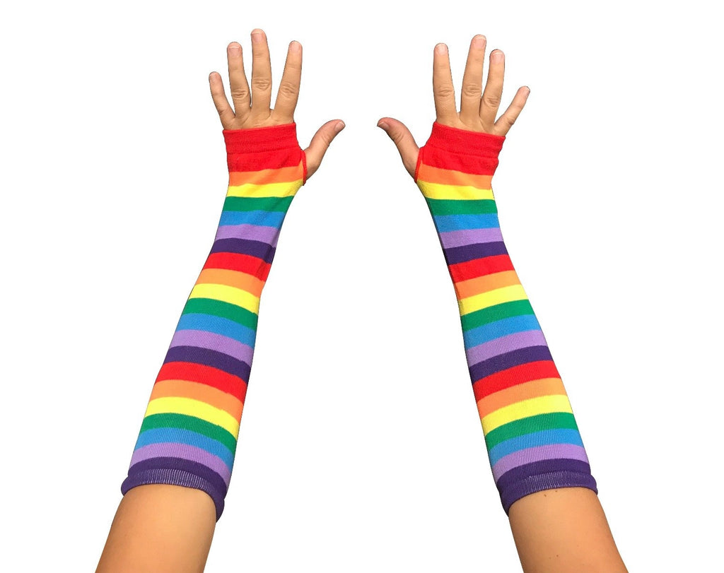 Rainbow Fingerless Gloves