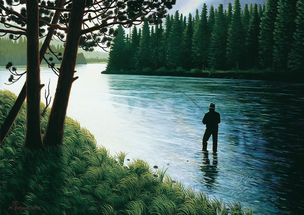 Fishing the Yellowstone - Note card