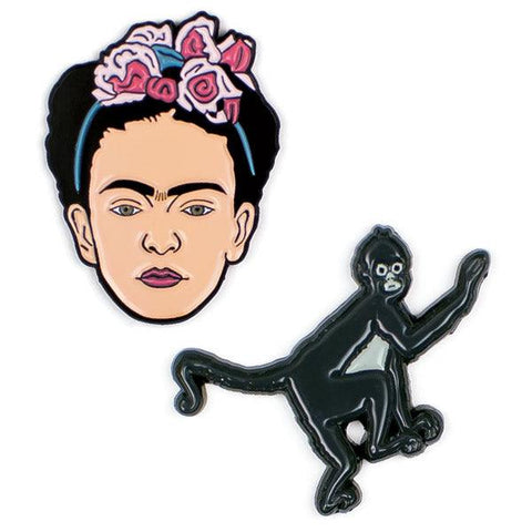 Frida Kahlo and Monkey Enamel Pin