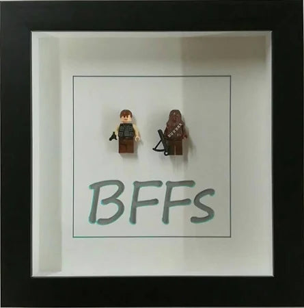 Han Solo and Chewbacca BFFs Star Wars Lego Shadowbox