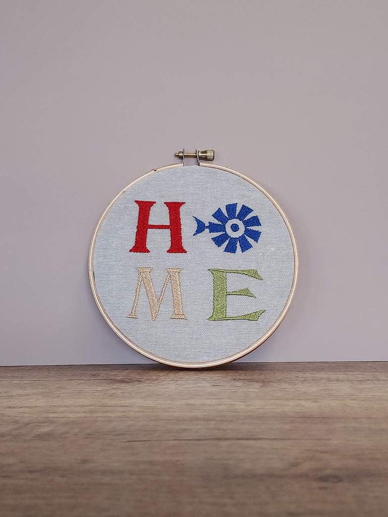 Home Embroidered Hoop Art