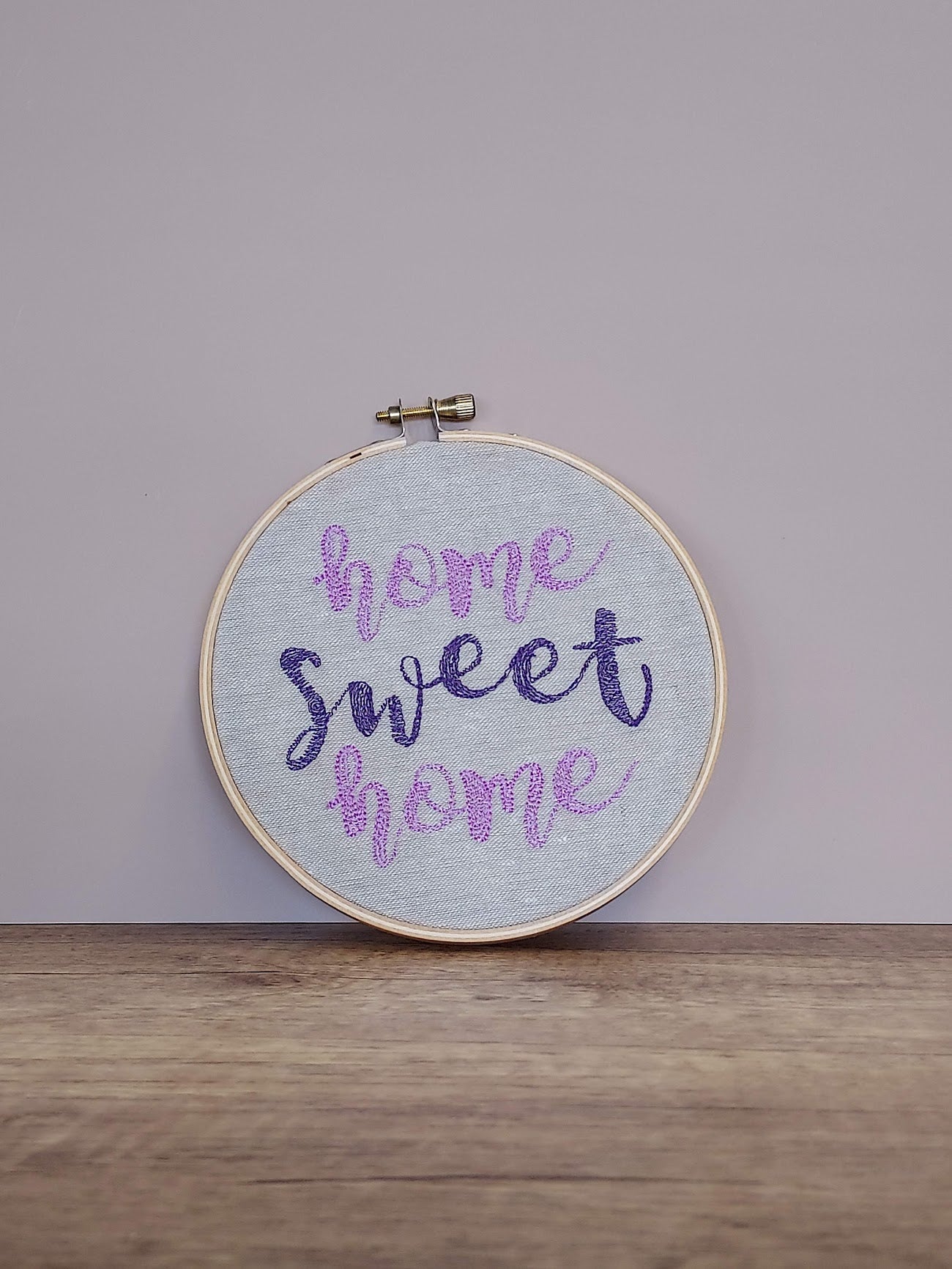 Home Sweet Home Embroidered Hoop Art