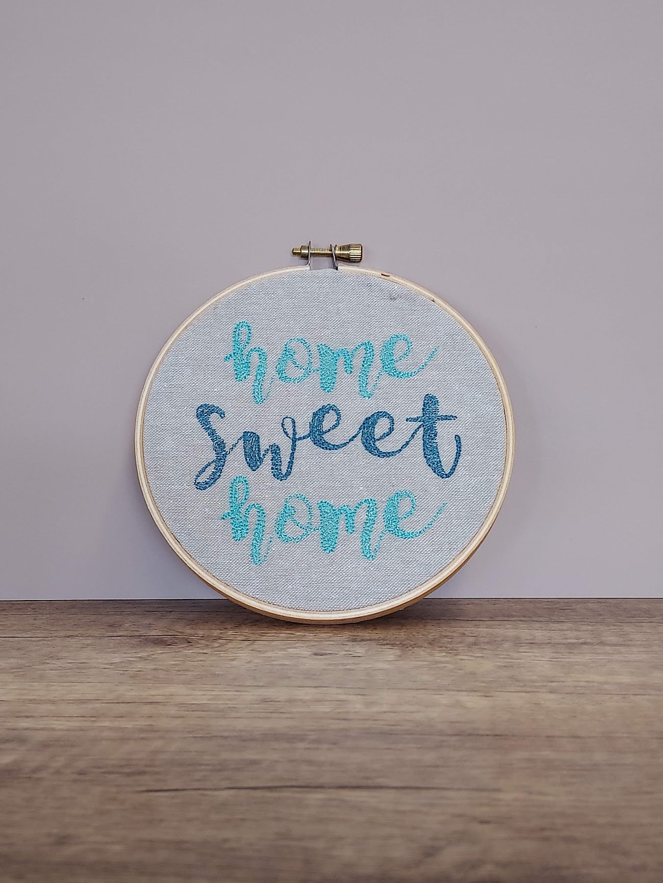 Home Sweet Home Embroidered Hoop Art