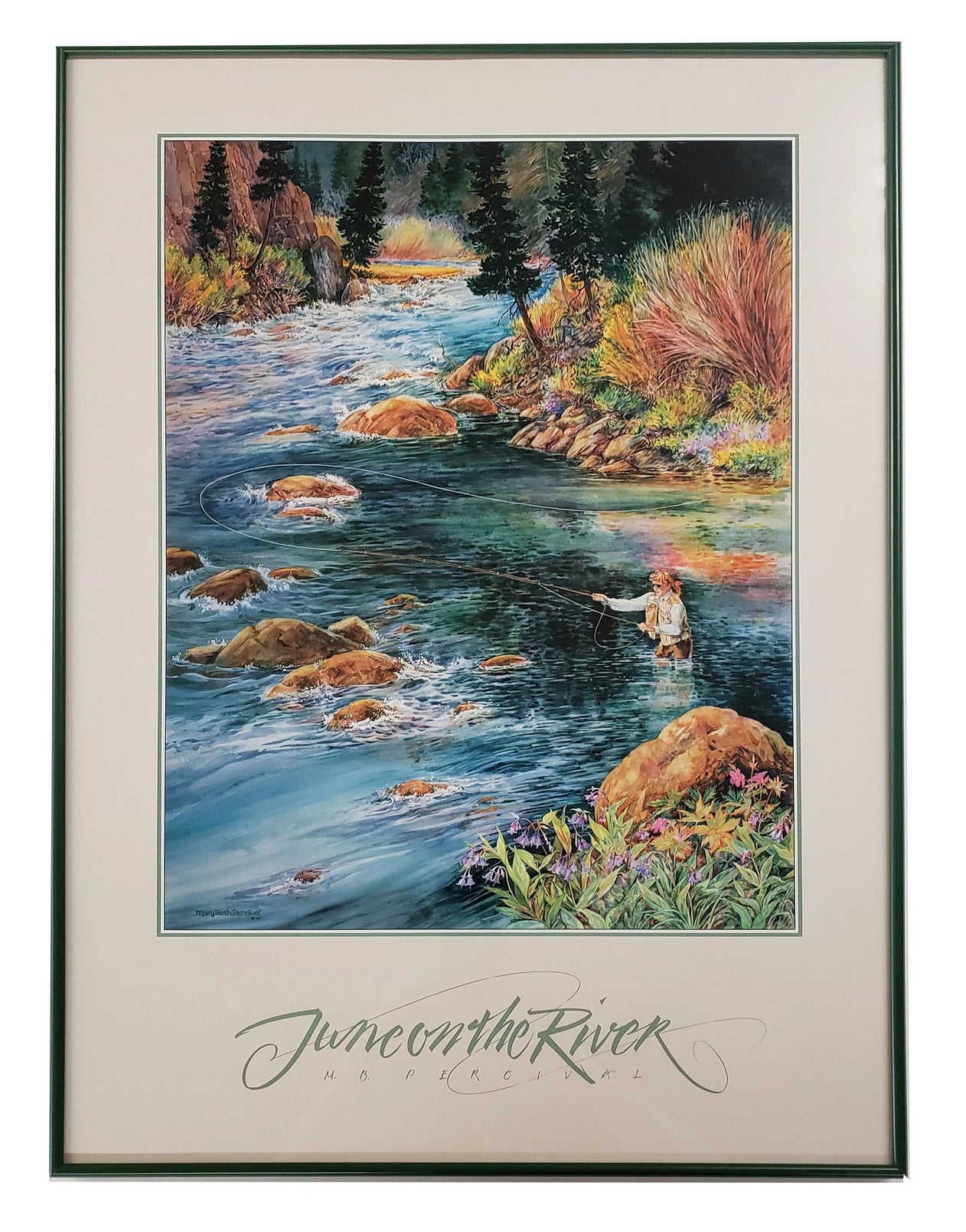 June on the River: Framed