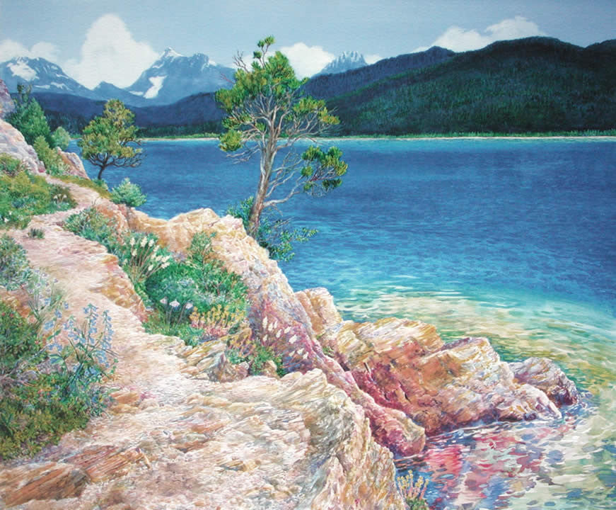 Lake McDonald in Summer - Note card