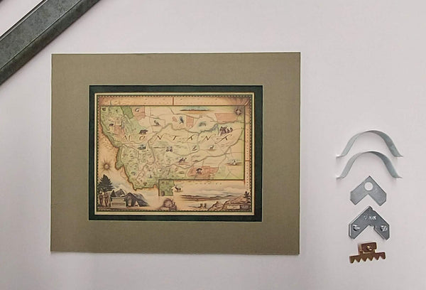 frame-kit-montana-map-by-xplorer-maps-diy-kit-double-mat-5 – frame of ...