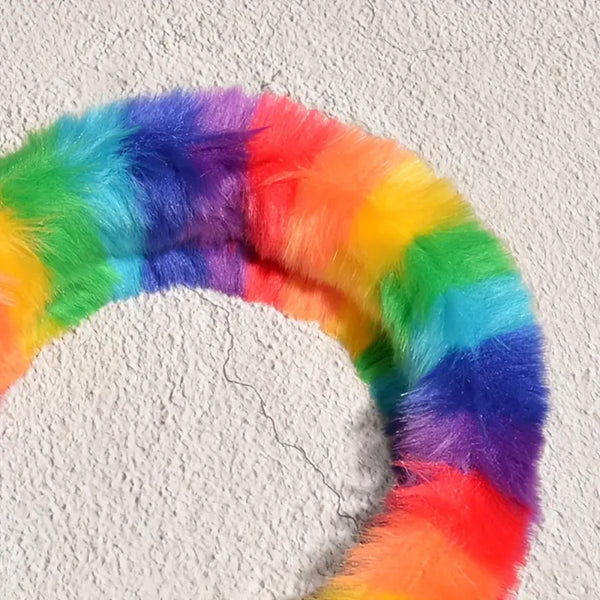 Rainbow Color Plush Headband