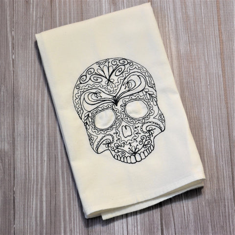 Spooky Skull Tea Towel