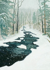 Snowfall on Rattlesnake Creek - Note card