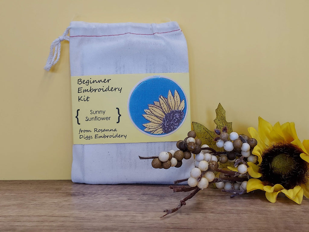 Sunny Sunflower-  Diy Embroidery Kit