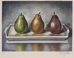 Three Pears - Hand Colored