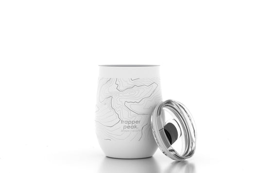 Trapper Peak Topo map Insulated Wine Tumbler