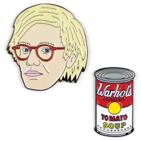 Andy Warhol and Soup Can Enamel Pin