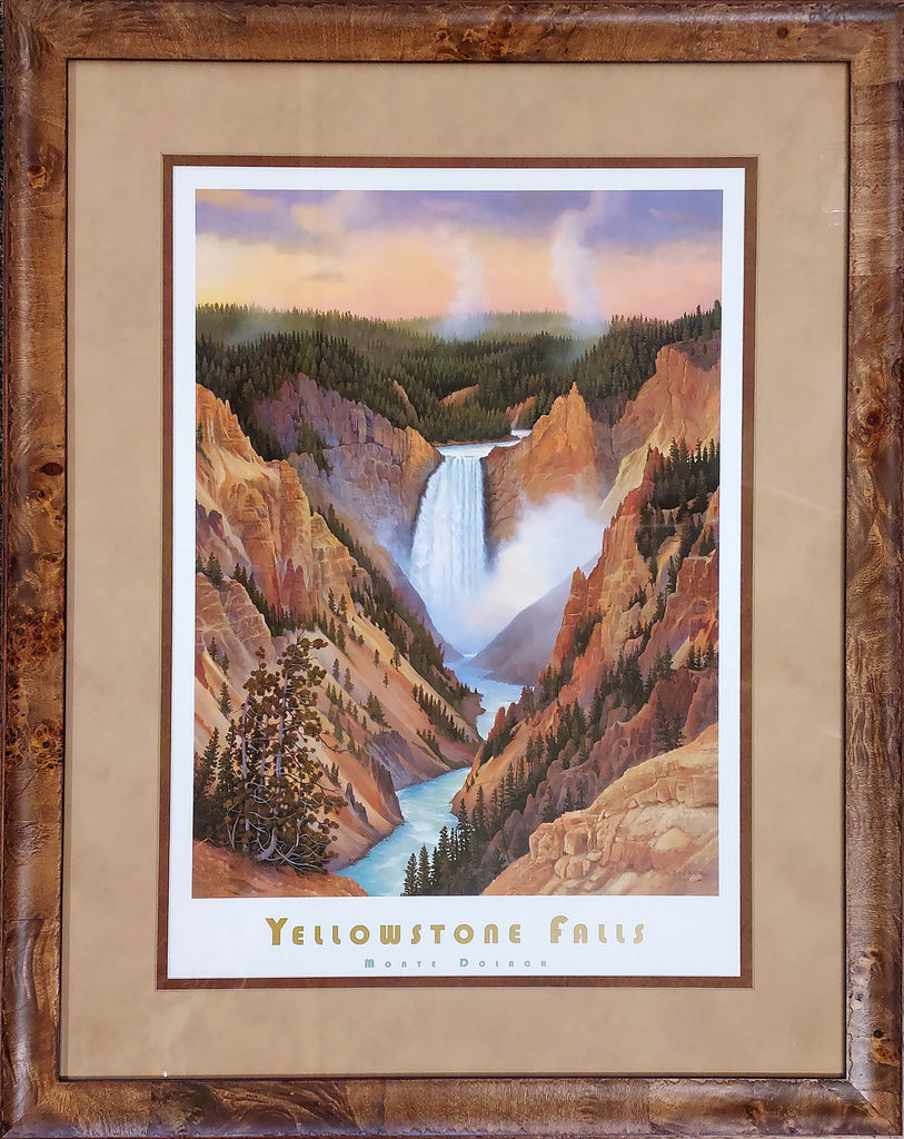 Framed Yellowstone Falls Poster