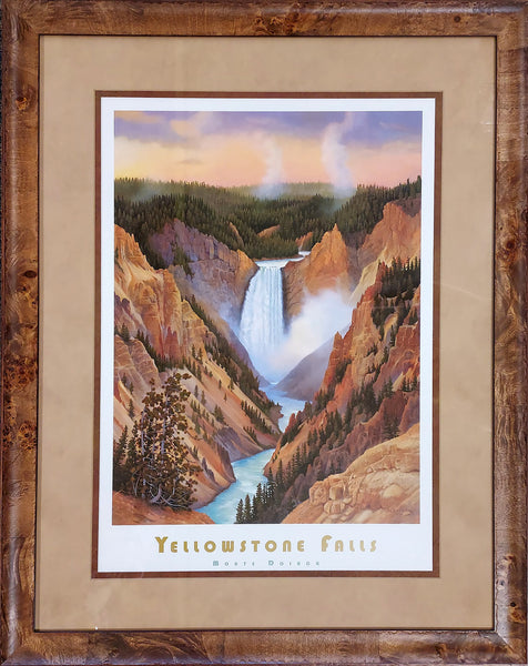 Framed Yellowstone Falls Poster