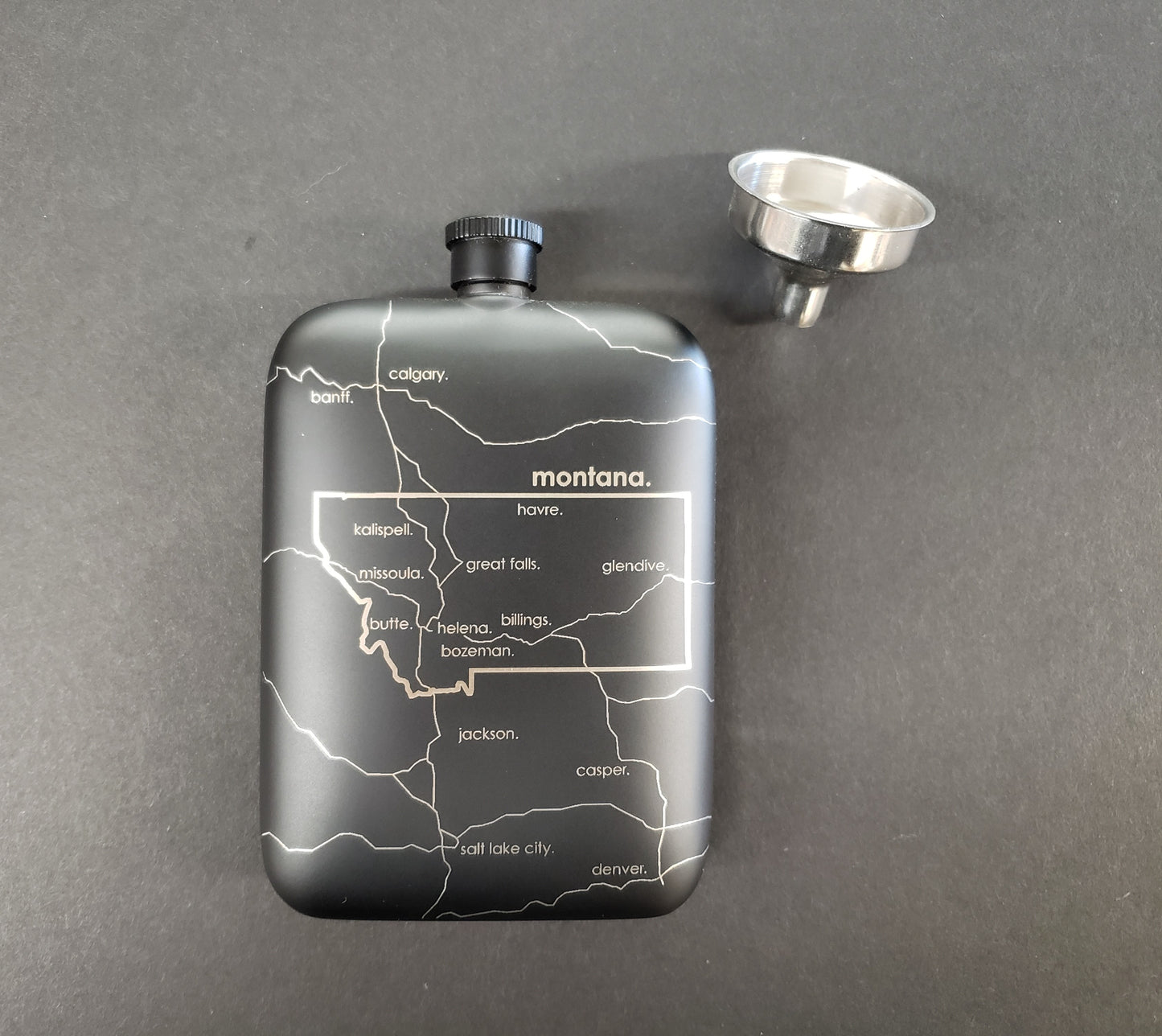 Montana Map Pocket Flask