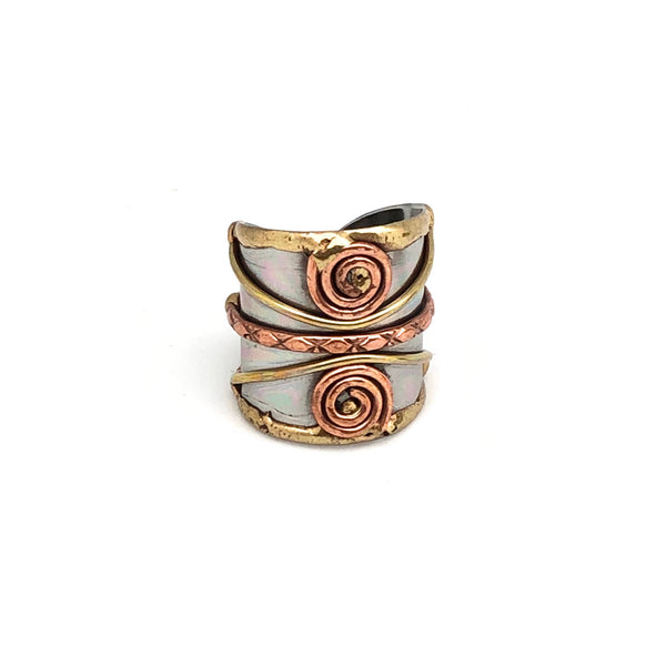 Mixed Metal Cuff Ring