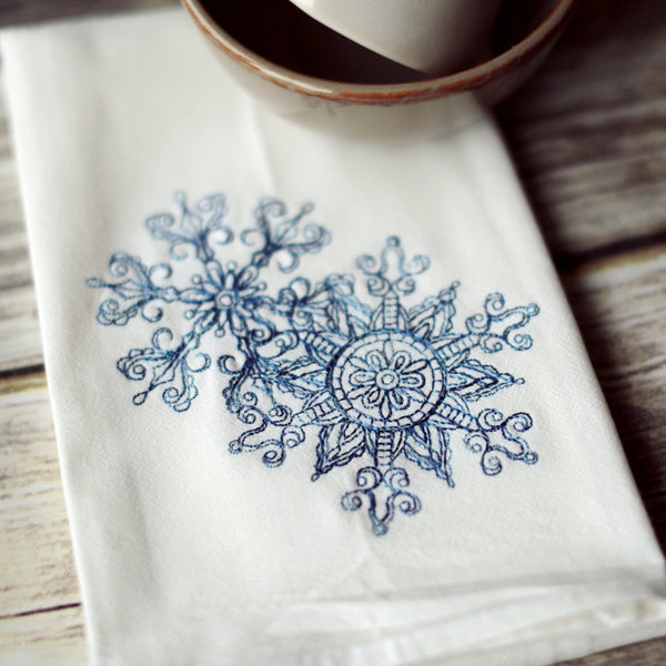 Lace Snowflake Tea Towel