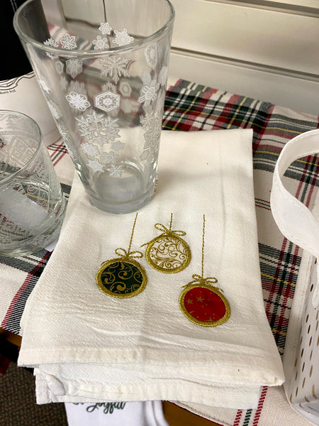 Hanging Ornaments Tea Towel