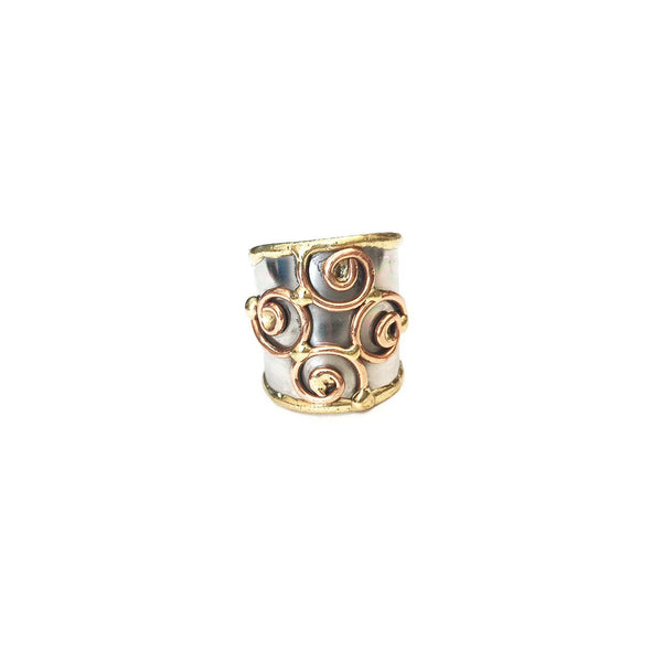 Mixed Metal Cuff Ring