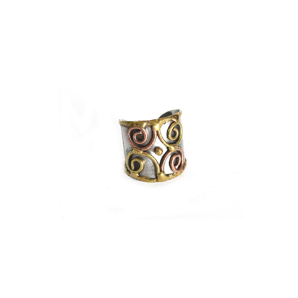 Mixed Metal Cuff Ring