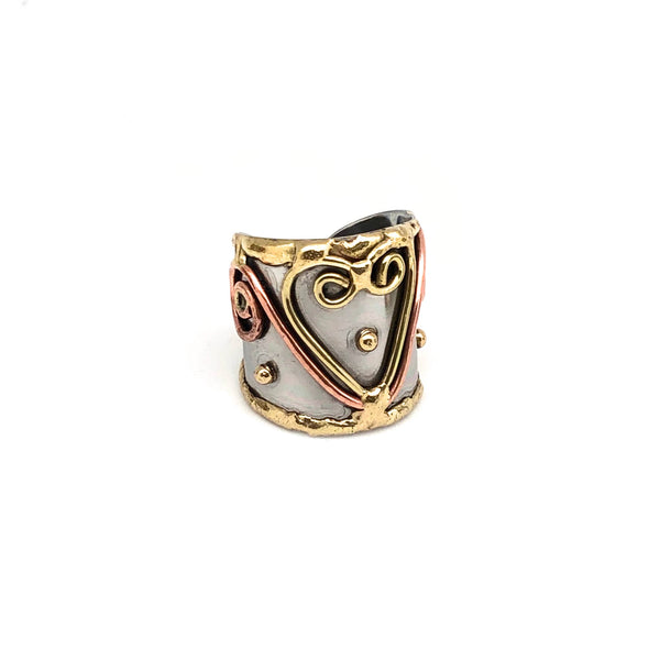 Mixed Metal Cuff Ring